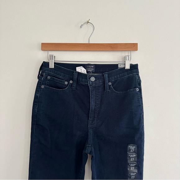 NWT J. Crew 9" Mid-Rise Skinny Signature Stretch Jeans Dark Sky Wash BT072 - Picture 3 of 10